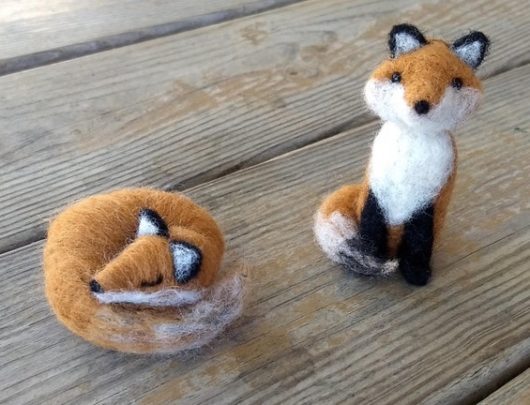 Sleeping or Sitting Fox