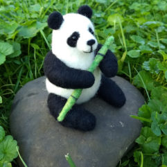 Panda Bear with Bamboo
