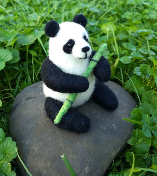 Panda Bear with Bamboo